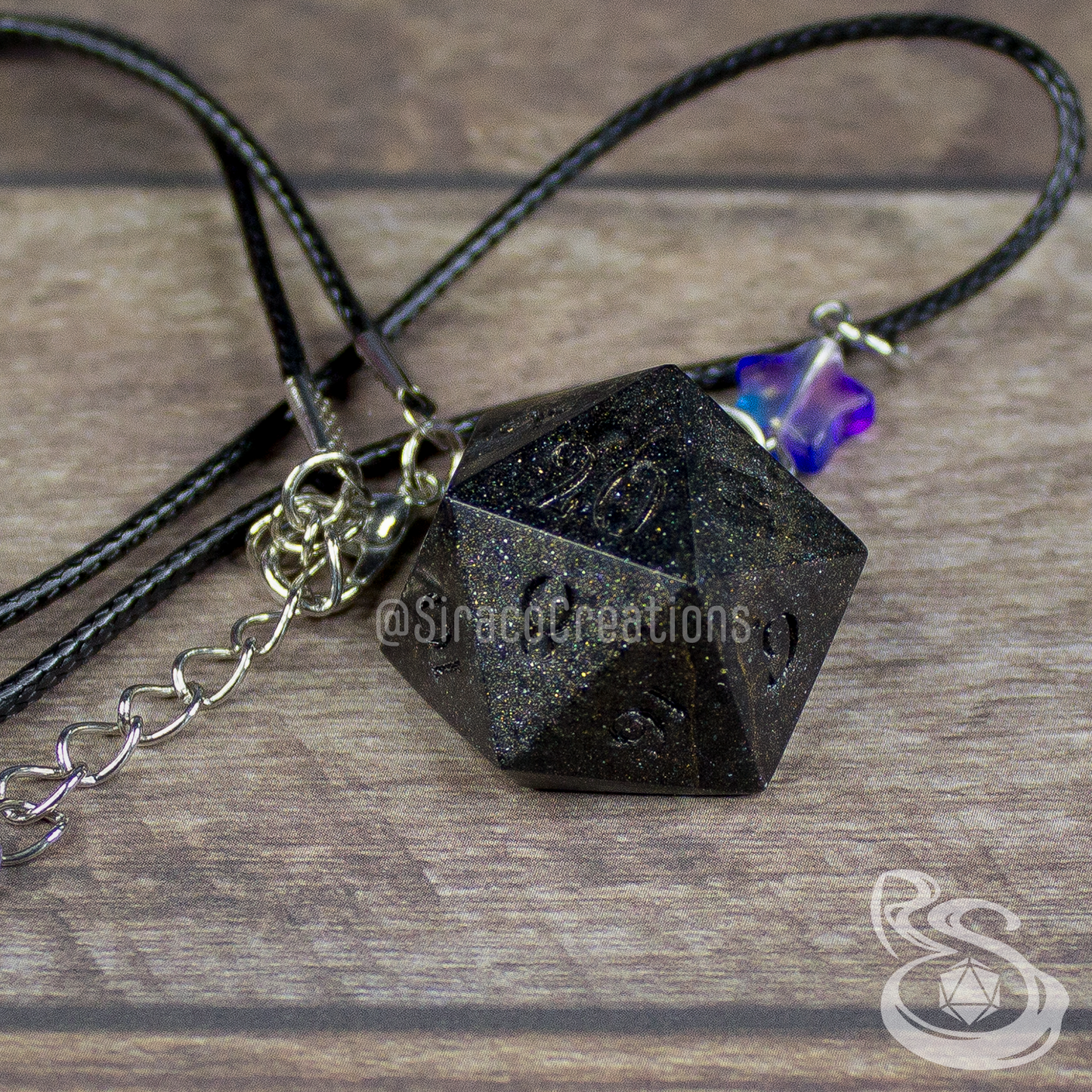 Meteorite - D20 Flat Back Necklace