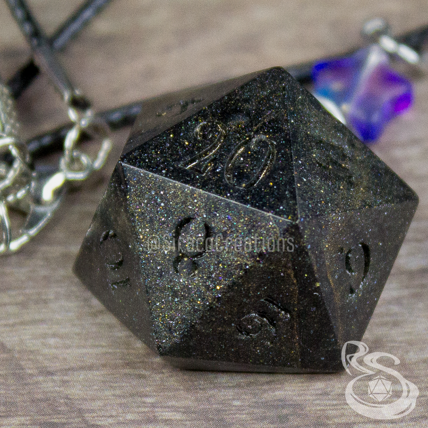 Meteorite - D20 Flat Back Necklace