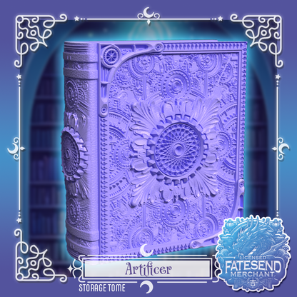 [MTO] Artificer Fantasy Tome - Dice & Card Storage Box