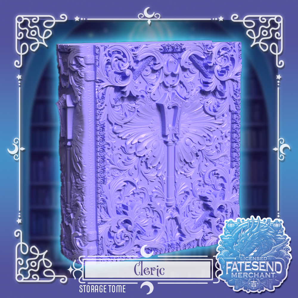 [MTO] Cleric Fantasy Tome - Dice & Card Storage Box