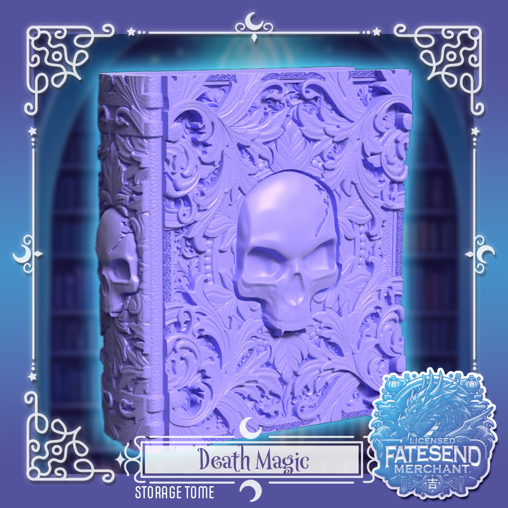 [MTO] Death Magic Fantasy Tome - Dice & Card Storage Box