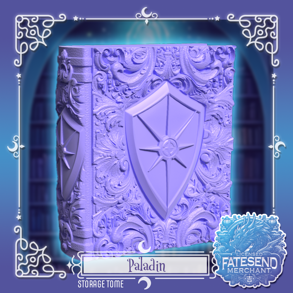 [MTO] Paladin Fantasy Tome - Dice & Card Storage Box