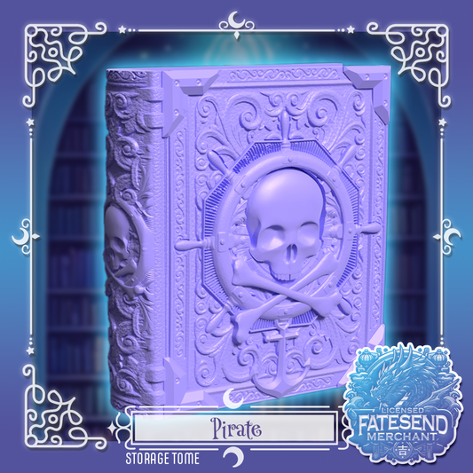 [MTO] Pirate Fantasy Tome - Dice & Card Storage Box