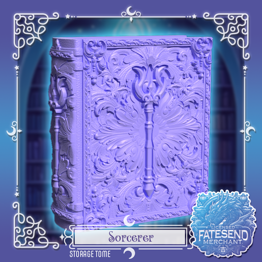 [MTO] Sorcerer Fantasy Tome - Dice & Card Storage Box