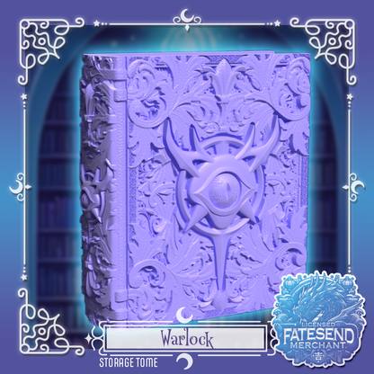 [MTO] Warlock Fantasy Tome - Dice & Card Storage Box