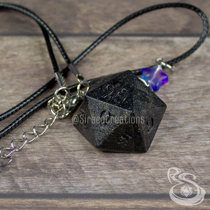 Meteorite - D20 Flat Back Necklace